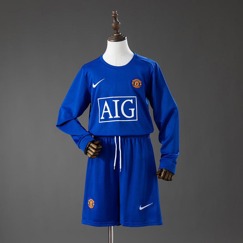 08/09 Manchester United Third Long Sleeve Kids Kit