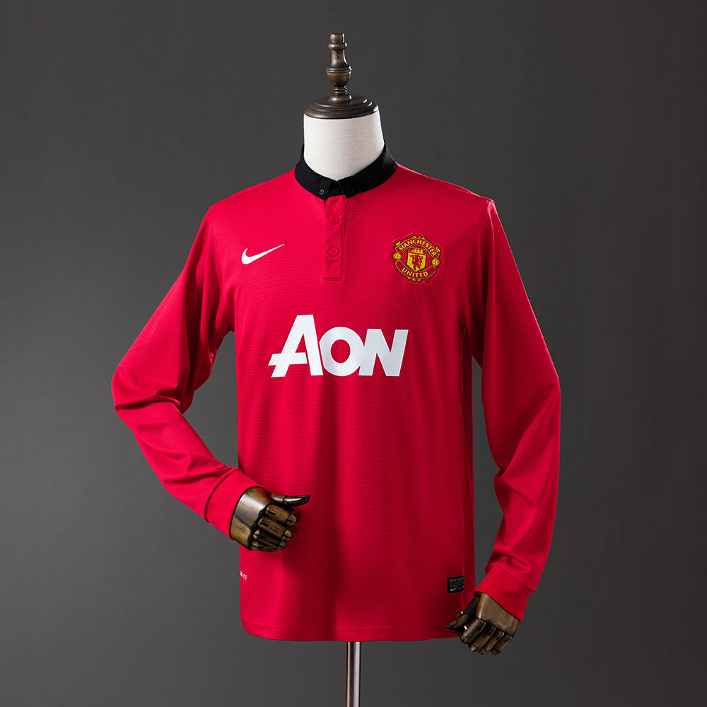 13/14 Manchester United Home Long Sleeve Retro Jersey