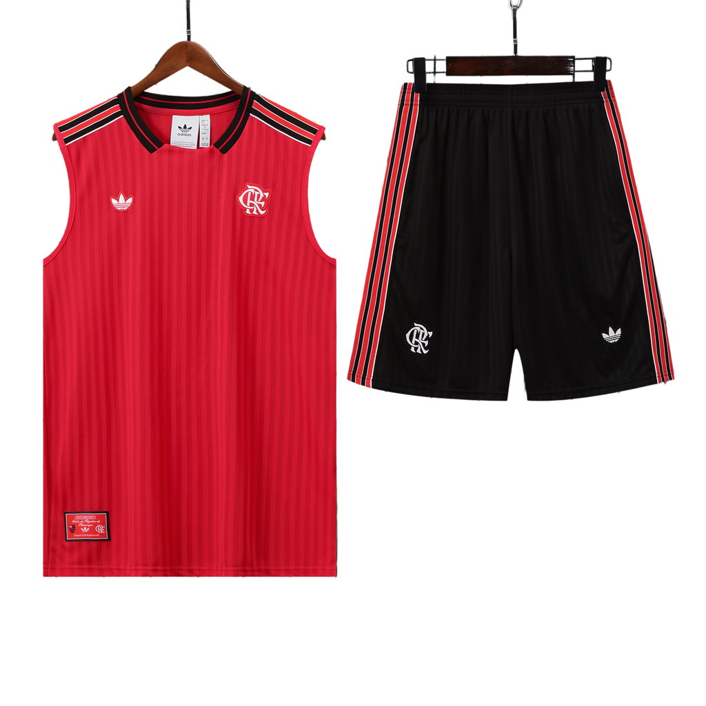 25/26 Flamengo Red Striped Vest Kit