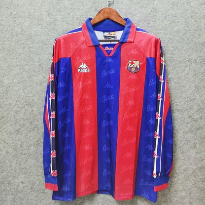 96/97 Barcelona Home Long Sleeve Retro Jersey