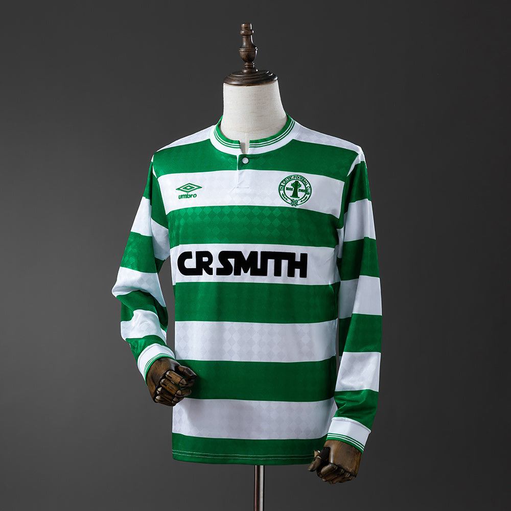 89/91 Celtic Home Long Sleeve Retro Jersey