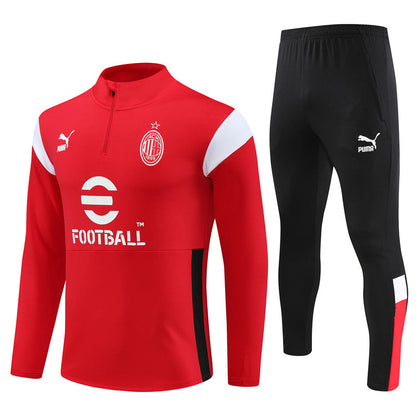 Ac Red Color Matching Tracksuit