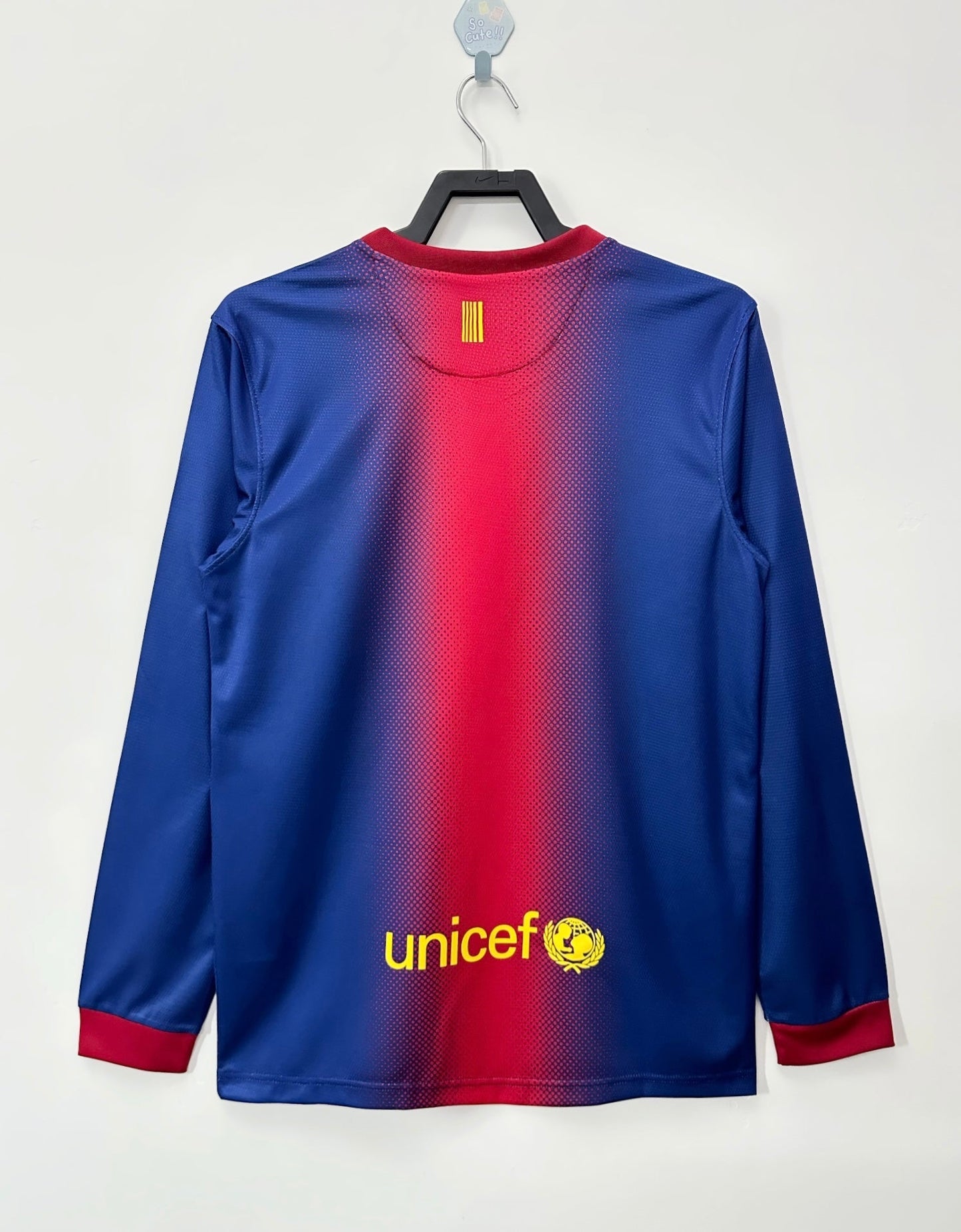 2012-13 Barcelona Home Long Sleeves Retro Jersey
