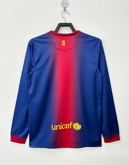 2012-13 Barcelona Home Long Sleeves Retro Jersey