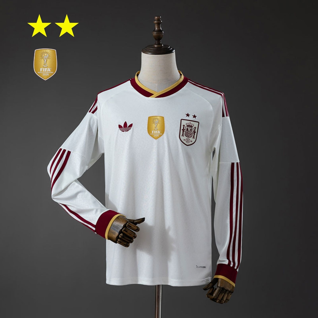 2026 Spain Away 2-Star Champions Edition Long Sleeves Jersey
