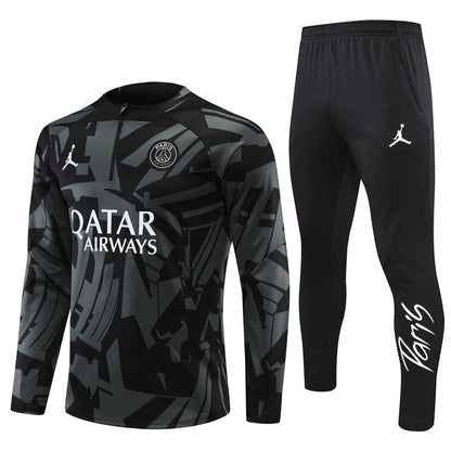 Jordan Paris Gray Black Tracksuit