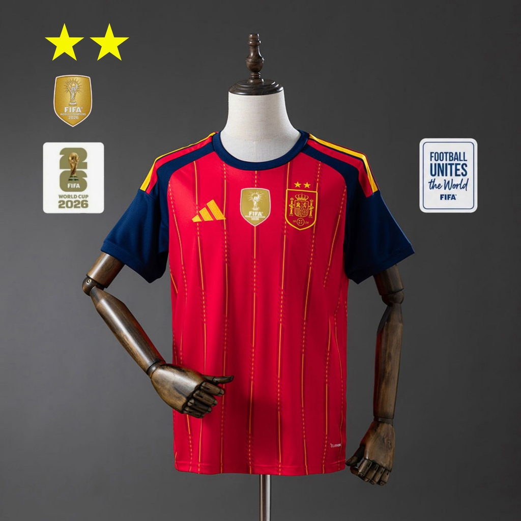 2026 Spain Home 2-Star Champions Edition Jersey