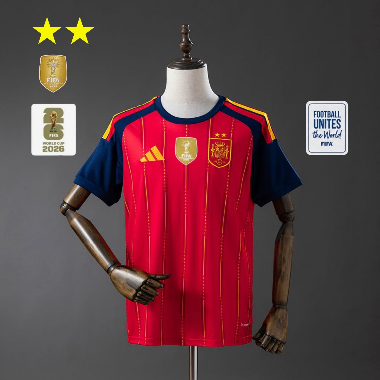 2026 Spain Home 2-Star Champions Edition Jersey