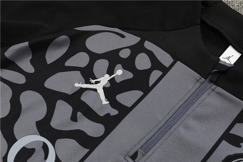 Jordan Paris Gray Black Camouflage Style Tracksuit