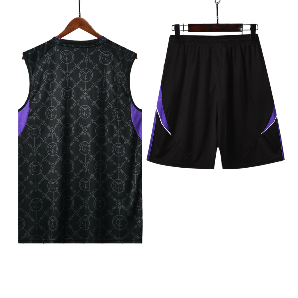 25/26 Real Madrid Black Purple Vest Kit