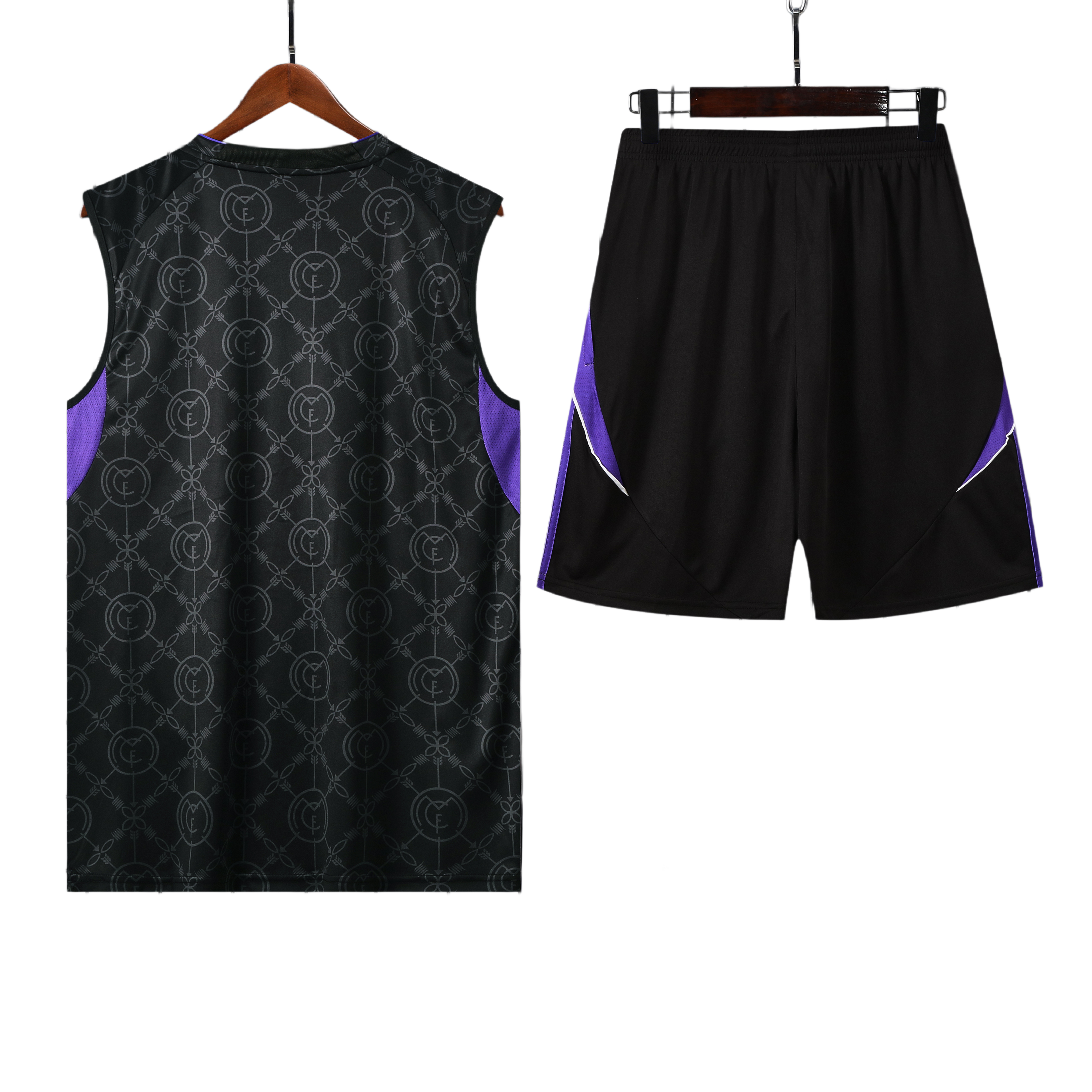25/26 Real Madrid Black Purple Vest Kit