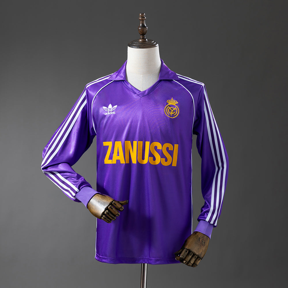 84/85 Real Madrid Away Long Sleeve Retro Jersey