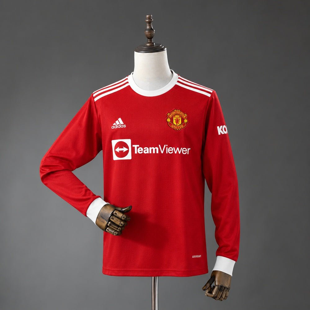 21/22 Manchester United Home Long Sleeve Retro Jersey