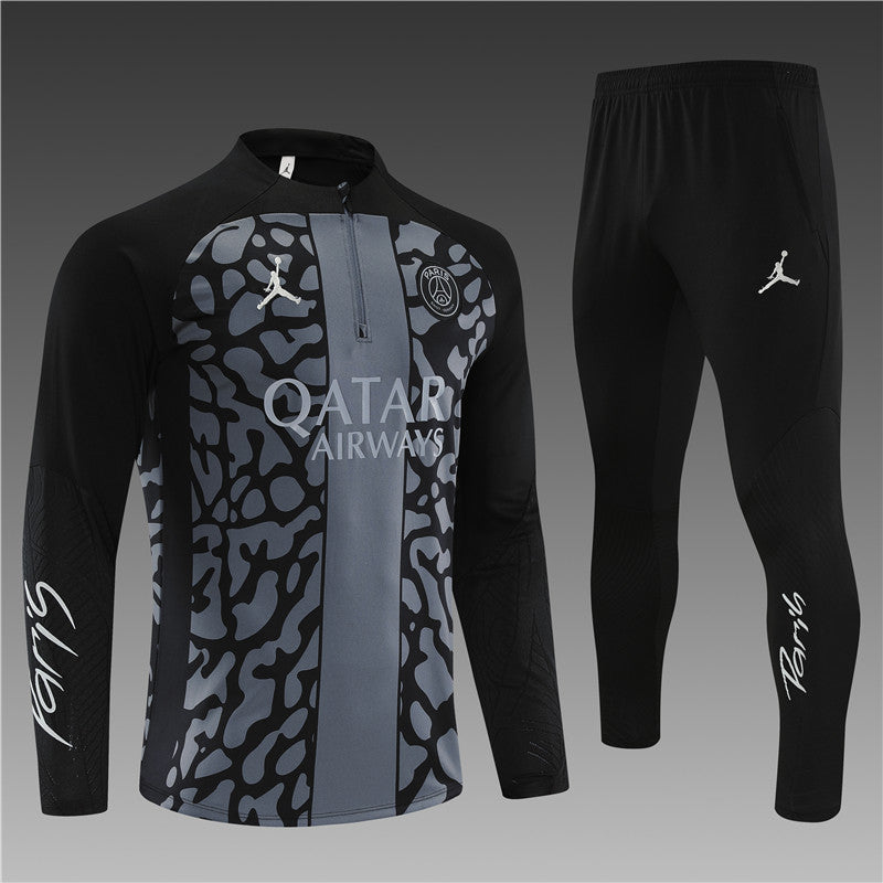 Jordan Paris Gray Black Camouflage Style Tracksuit