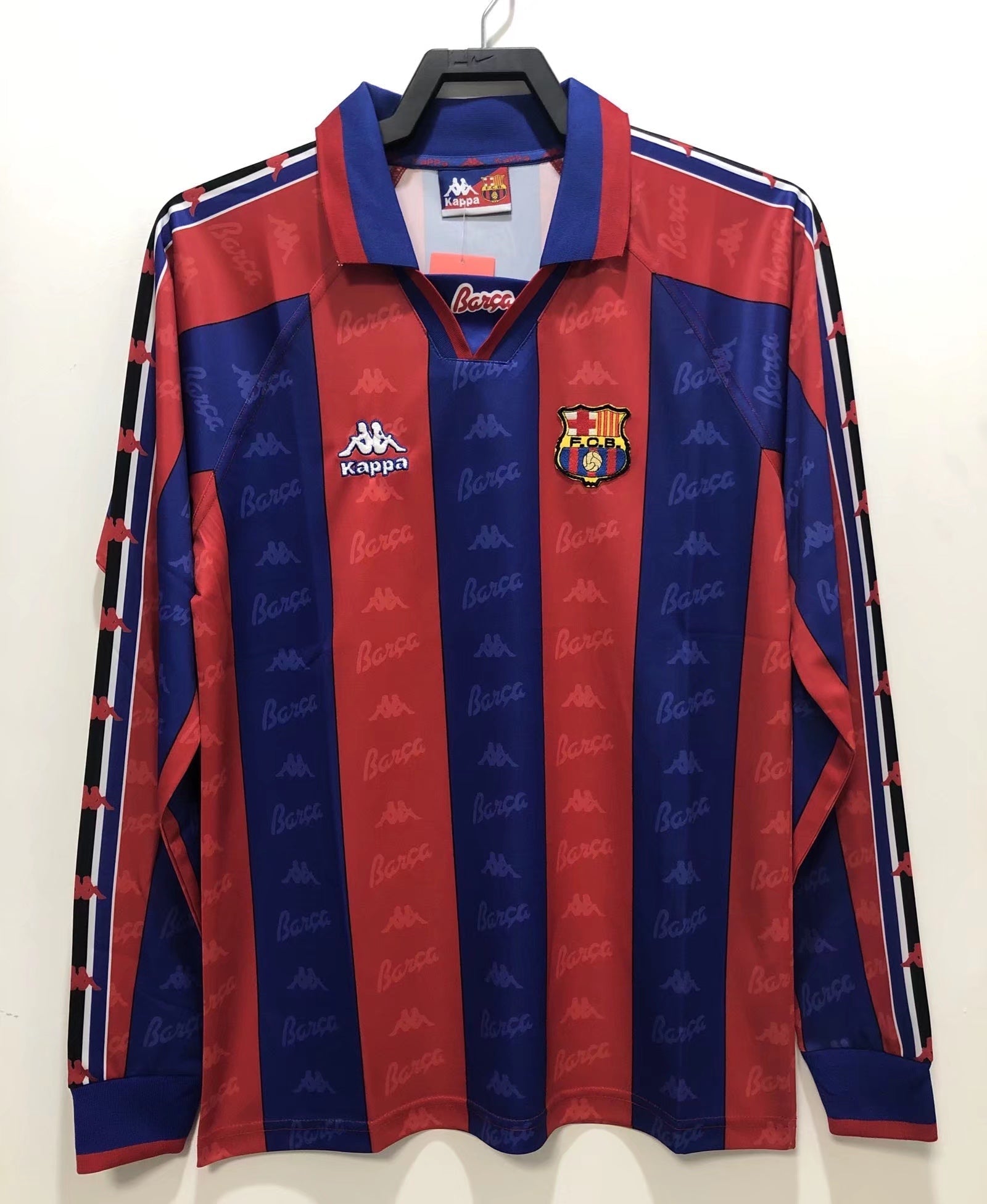 96/97 Barcelona Home Long Sleeve Retro Jersey