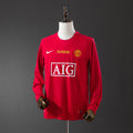 07/08 Manchester United Home UEFA Champions League Version Long Sleeve Retro Jersey