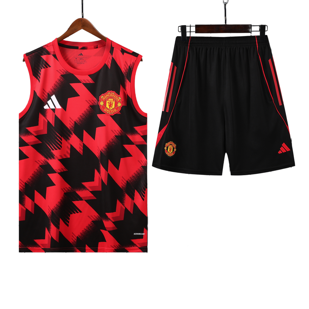 25/26 Manchester United Red & Black Vest Kit