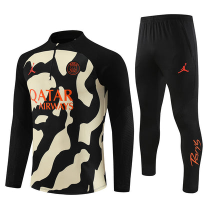 Jordan Paris Yellow and Black Camouflage Style Tracksuit