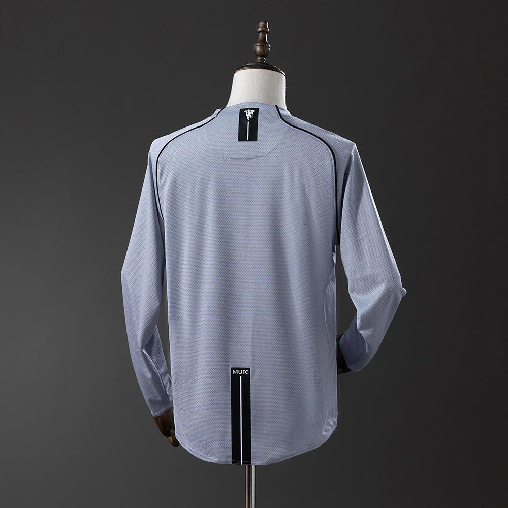 07 Manchester United Goalkeeper Grey Long Sleeve Retro Jersey