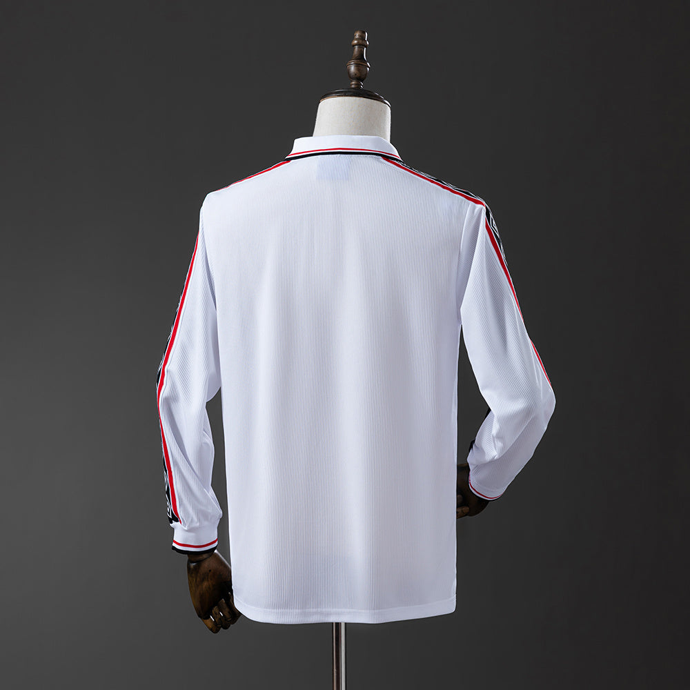 98/99 Manchester United Third White Long Sleeve Retro Jersey