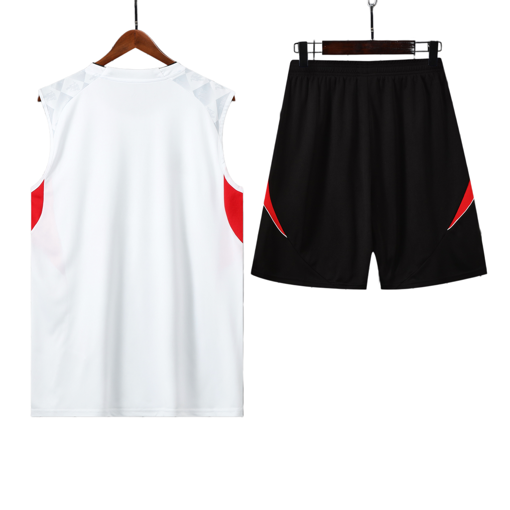 25/26 Manchester United White Red Vest Kit