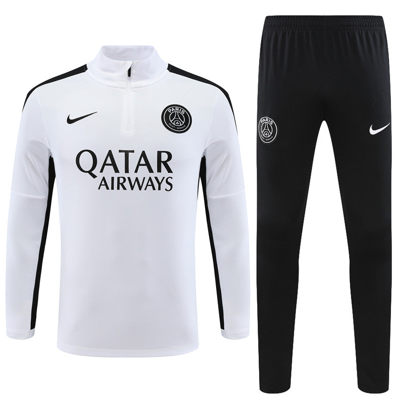 Paris White Color Matching Tracksuit
