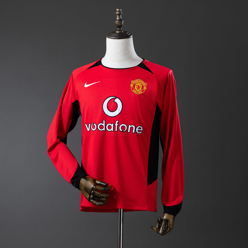 02/04 Manchester United Home Long Sleeve Retro Jersey