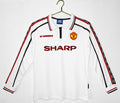 98/99 Manchester United White Long Sleeve Jersey