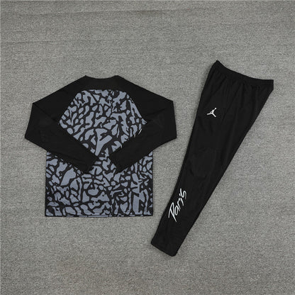 Jordan Paris Gray Black Camouflage Style Tracksuit
