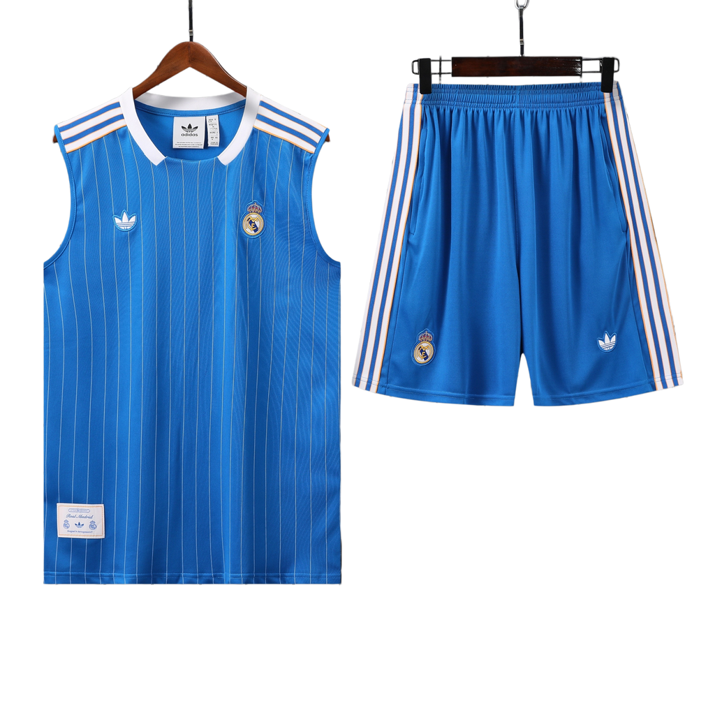 25/26 Real Madrid Blue Striped Vest Kit