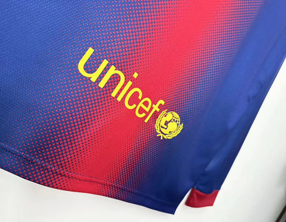 2012-13 Barcelona Home Long Sleeves Retro Jersey