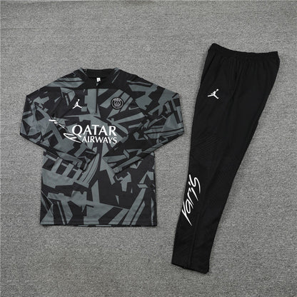 Jordan Paris Gray Black Tracksuit