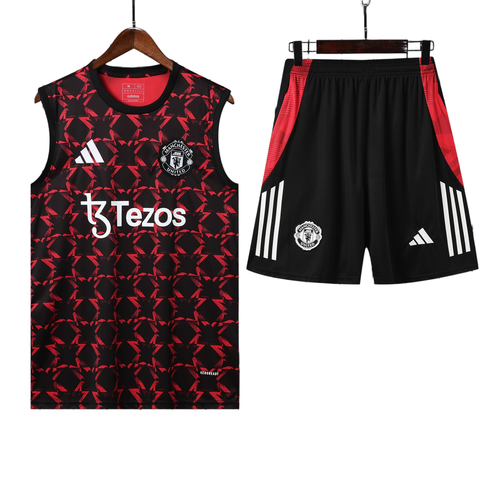 25/26 Manchester United Red & Black Vest Kit