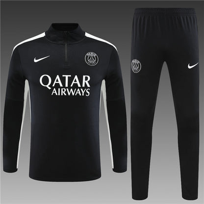 Paris Black Color Matching Tracksuit