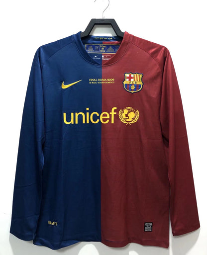 08/09 Barcelona Home Long-Sleeve Retro Jersey