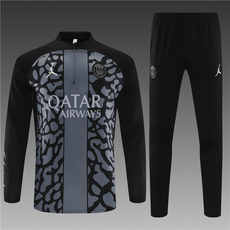 Jordan Paris Gray Black Camouflage Style Tracksuit