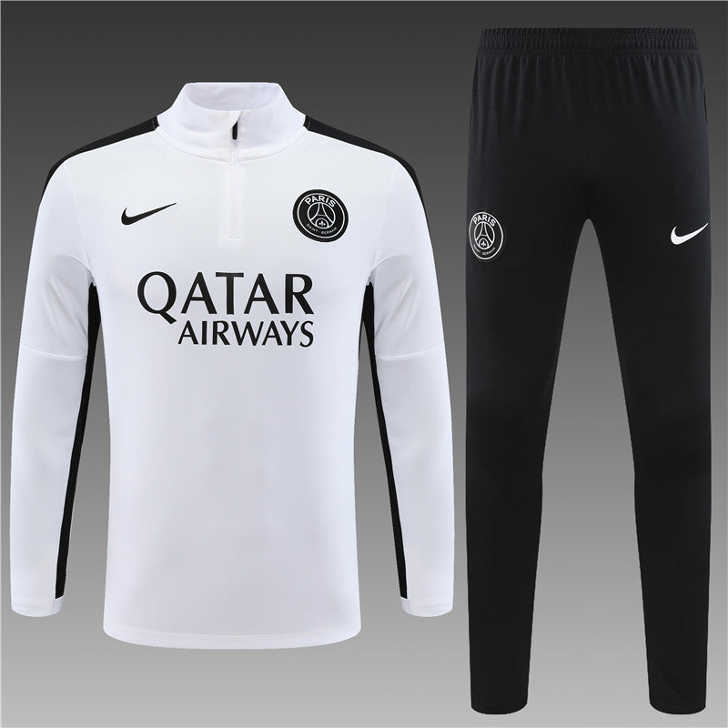 Paris White Color Matching Tracksuit