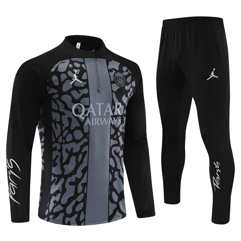 Jordan Paris Gray Black Camouflage Style Tracksuit