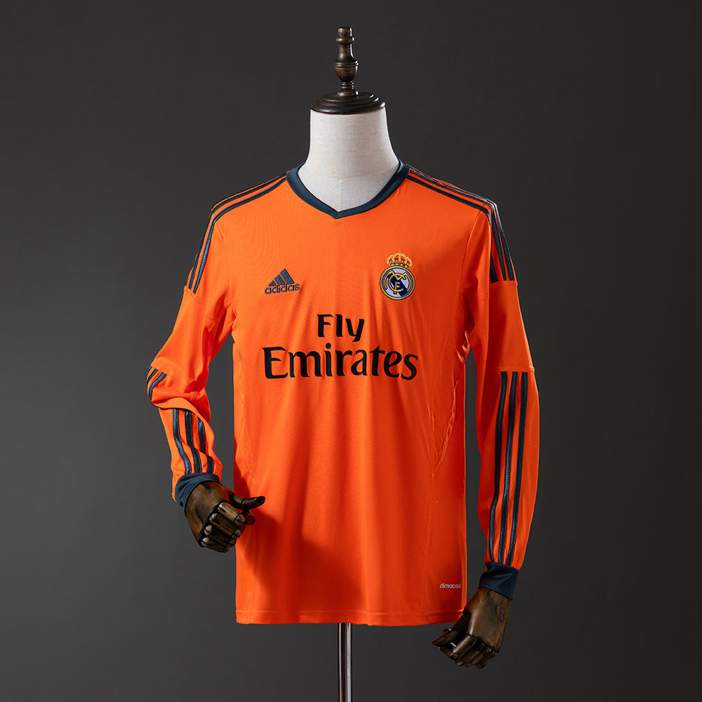 13/14 Real Madrid Second Away Long Sleeve Retro Jersey