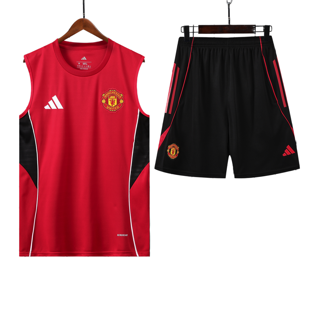 25/26 Manchester United Red Black Vest Kit