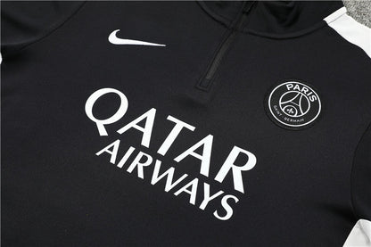 Paris Black Color Matching Tracksuit