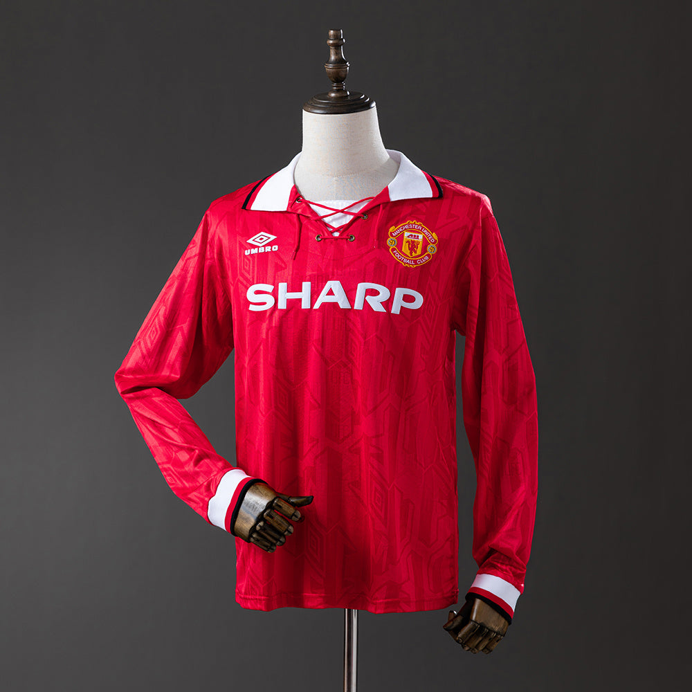 92/94 Manchester United Home Long Sleeve Retro Jersey