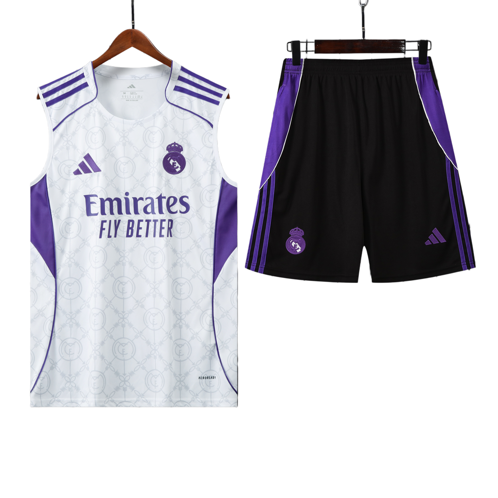25/26 Real Madrid White Purple Vest Kit