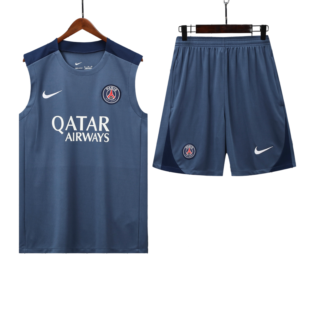 25/26 PSG Gray Blue Vest Kit