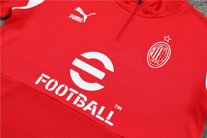 Ac Red Color Matching Tracksuit