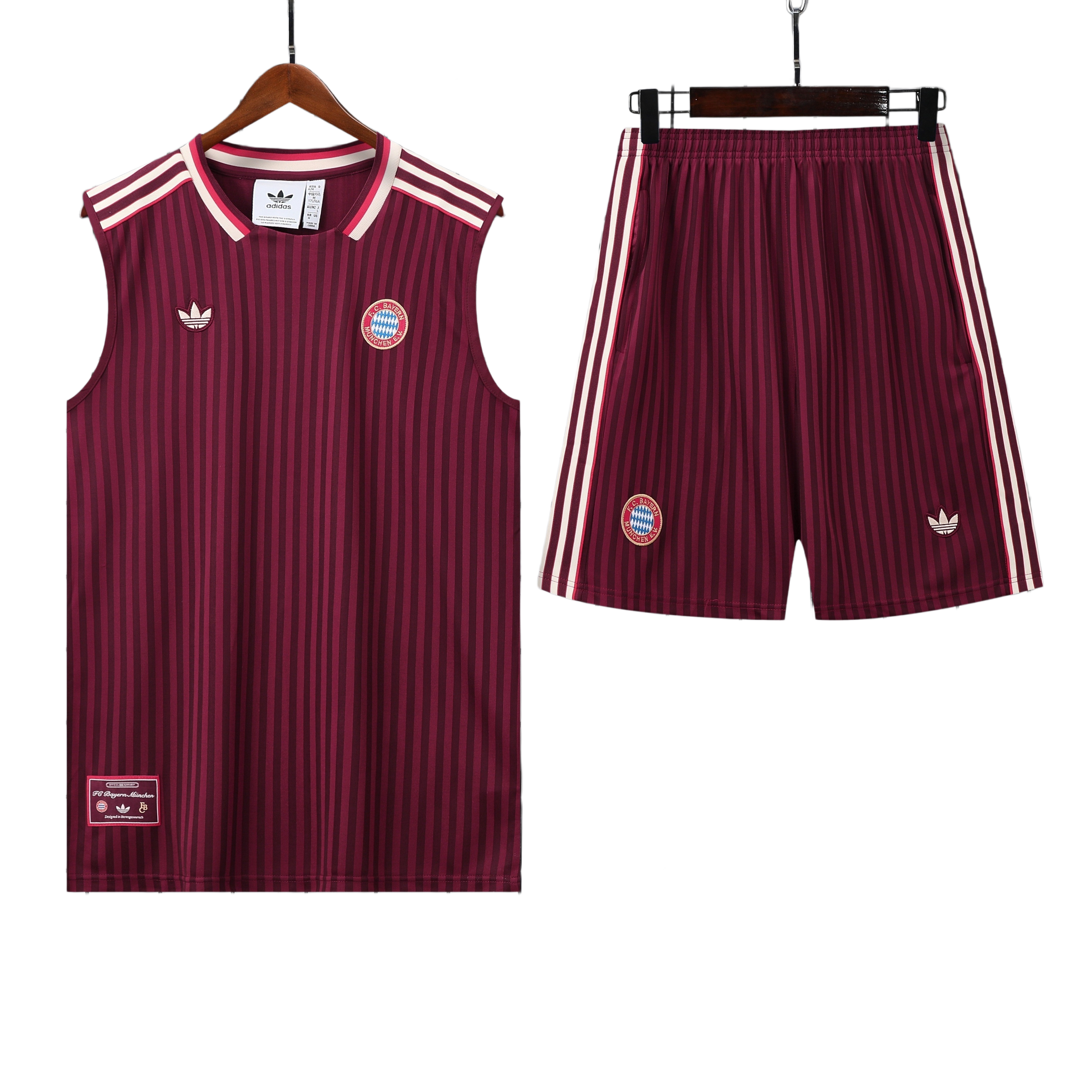 25/26 Bayern Munich Red Striped Vest Kit