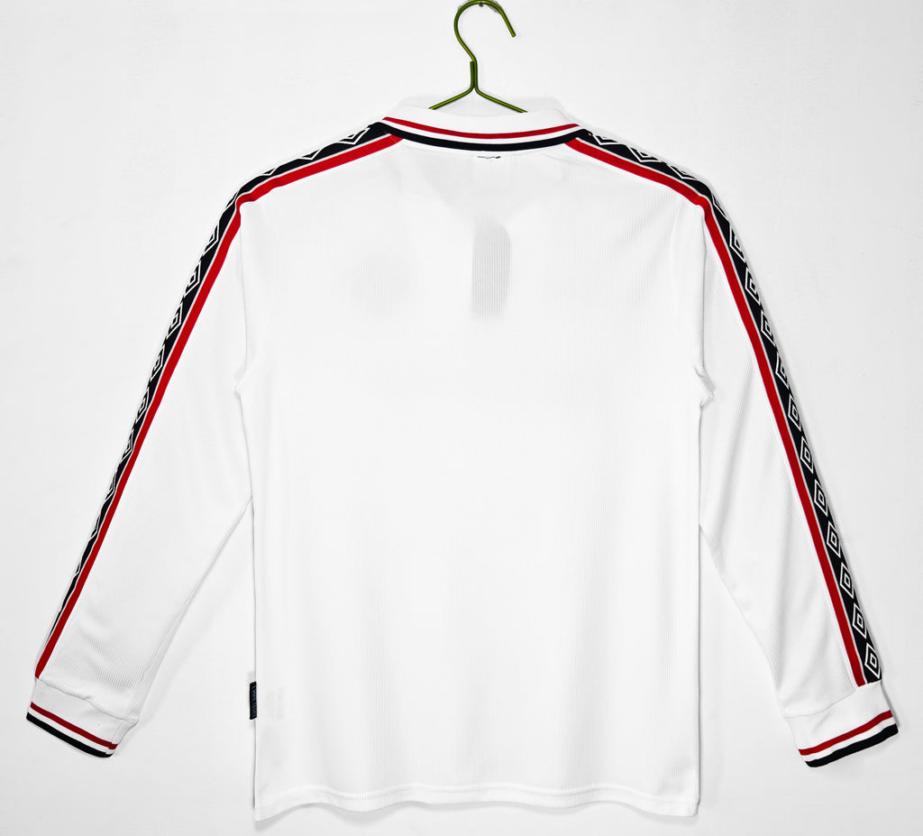 98/99 Manchester United White Long Sleeve Jersey