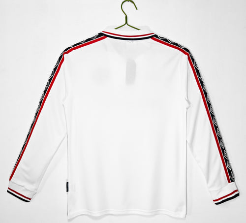 98/99 Manchester United White Long Sleeve Jersey