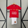 07/08 Manchester United UEFA Champions League Home Retro Kids Kit