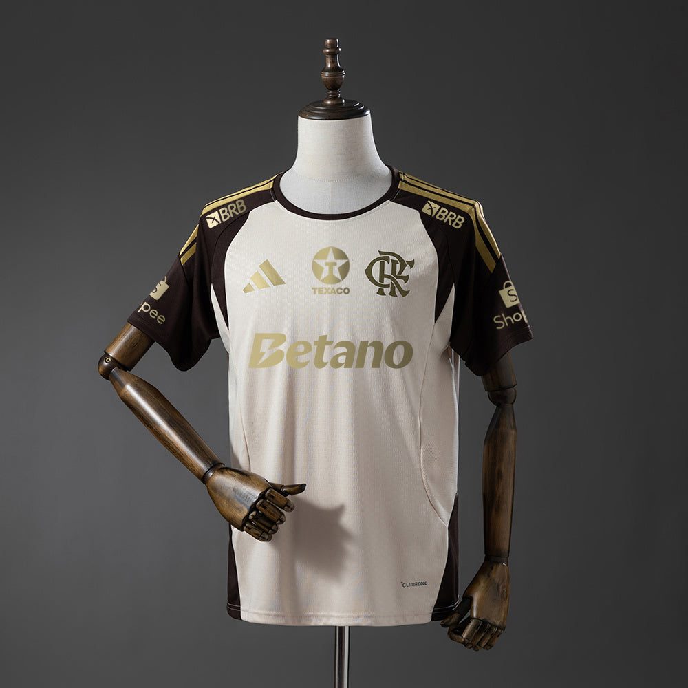 26/27 Flamengo Training Apricot Jersey - Sponsor
